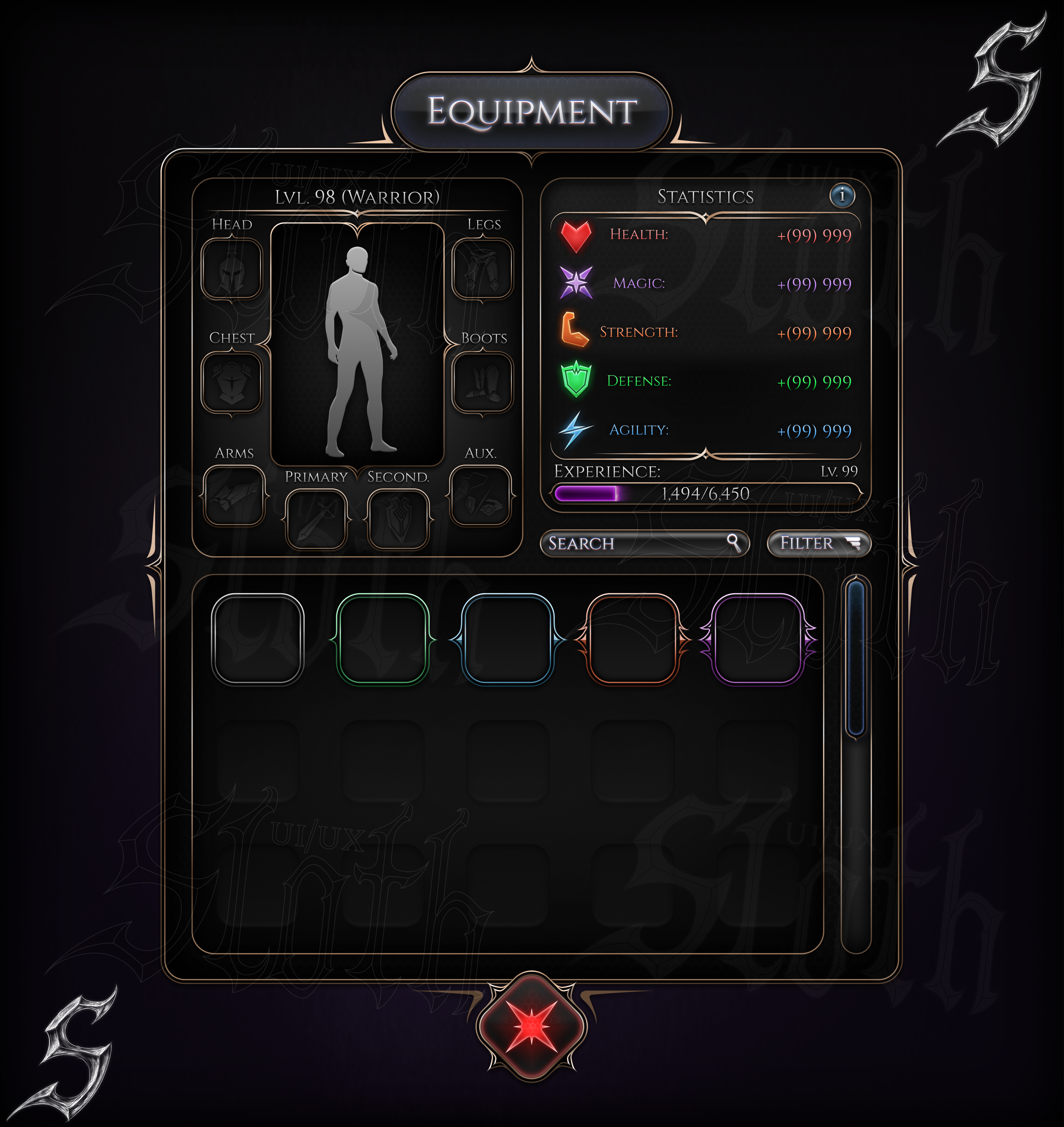 Art-Deco Sci-Fi Equipment Frame